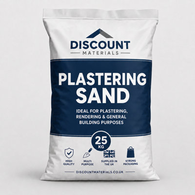 Plastering Sand 25Kg Bags Pack Of 5Fine Washed Sand For PlasteringRendering And Wall FinishesApprox. 125Kg Total from B&Q
