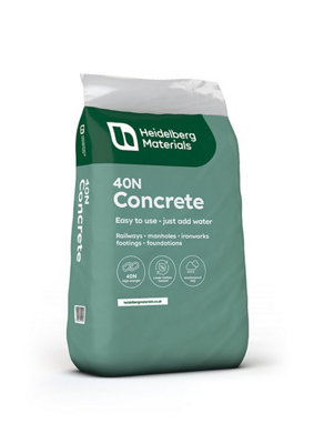 B&Q -  Hanson 40N Concrete Ready Mix High Strength Approx. 20Kg Poly Bag