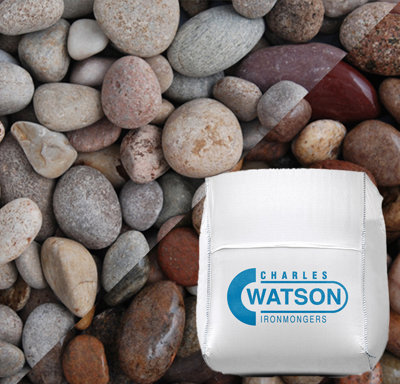 Charles Watson Scottish Pebbles 25-40mm Approx. 850Kg Bulk Bag from B&Q