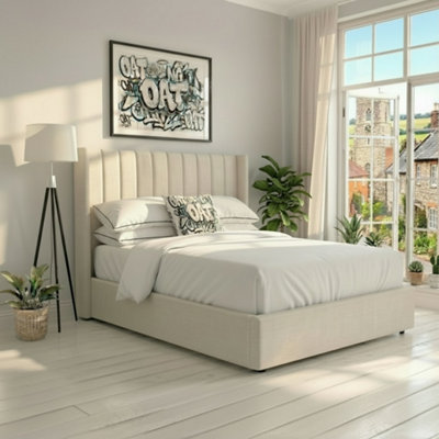 OAT Home - Daresbury King Size Ottoman Bed Frame - Winged Headboard - 129cm - Image 3