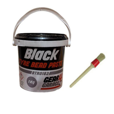 Gear4Garage Tyre Changer Tyre Soap Mounting Cream With Free Brush Black Tyre Bead Paste 1Kg from B&Q