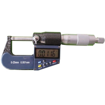 B&Q -  Digital External Micrometer Comes With Carry Case 0-25mm/01 Bdm1025