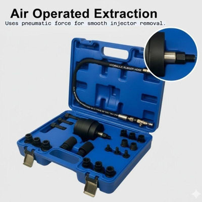 B&Q -  Diesel Injector Puller Set Pneumatic 22Pc Air Vibration Injector Remover Quality