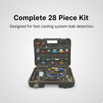 Gear4Garage 14Pc Radiator Coolant Cooling Temperature System Pressure Tester Testing Kit from B&Q