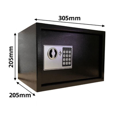 Gear4Garage Digital Safe Lock Box Electronic Battery Powered Quality Robust 205X305X205mm from B&Q