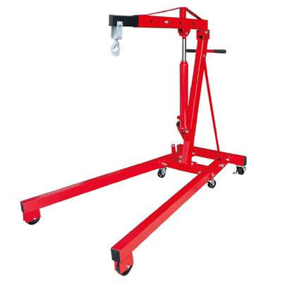 Gear4Garage 2 Ton Hydraulic Folding Engine Crane Hoist Lift Stand Heavy Duty from B&Q
