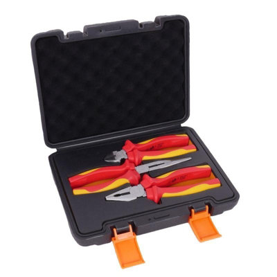 Gear4Garage Insulated Pliers Set 3Piece 1000V Vde Long Nose Combination Diagonal from B&Q
