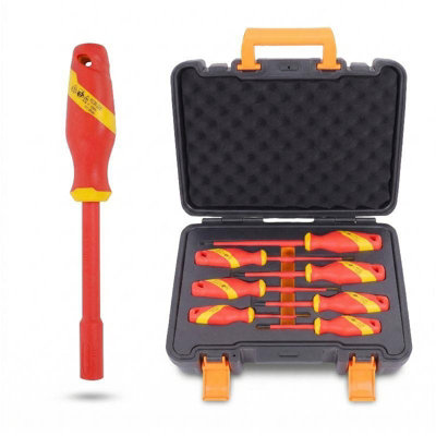Gear4Garage Insulated Nut Driver 7Pc Screwdriver Set Electricians Vde Hybrid Ev Servicing from B&Q