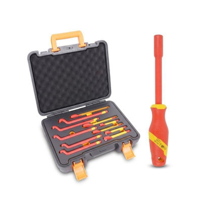 Gear4Garage Insulated Nut Driver + 12Pc Insulated Tool Kit 1000V Hybrid Servicing Ev Tooling from B&Q
