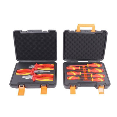 Gear4Garage 3 Piece 1000V Insulated Pliers Set + 7Pc Screwdriver Set Electricians Vde Hybrid from B&Q