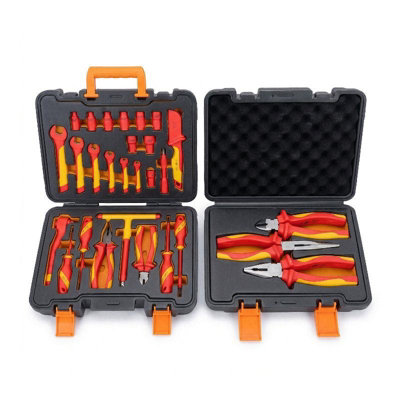 Gear4Garage 3 Piece 1000V Insulated Pliers Set + 26Pc Insulated Tool Kit 3/8" Drive Hybrid from B&Q