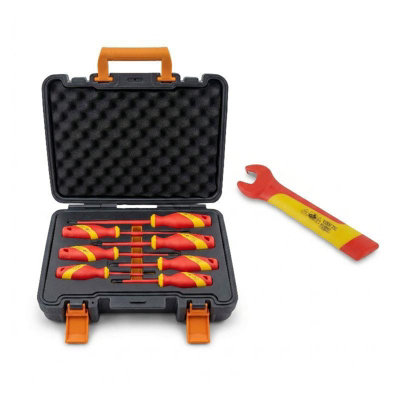 Gear4Garage 7Pc Screwdriver Set Electricians Vde + Insulated Open End Wrench 1000 Volt 10mm from B&Q