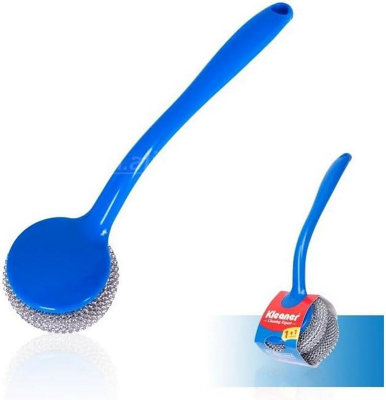 Long Handled Washing Up Scourer Scrub Scrubbing Brush Dish Kitchen Cleaning from B&Q