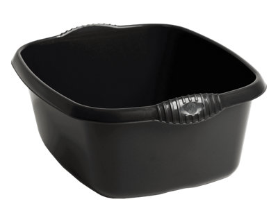 Celino 12L Washing Up Bowl Plastic Kitchen Basin Sink Mixing Cutlery Tidy RectangularDark Grey from B&Q
