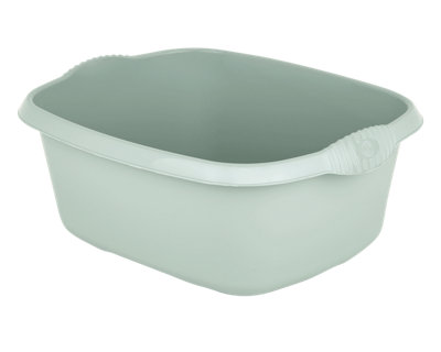 Celino 12L Washing Up Bowl Plastic Kitchen Basin Sink Mixing Cutlery Tidy RectangularSilver Sage from B&Q