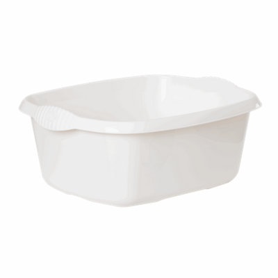 Celino 12L Washing Up Bowl Plastic Kitchen Basin Sink Mixing Cutlery Tidy RectangularSnow White from B&Q