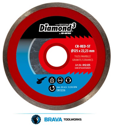  - Brava Toolworks Cr-Red-5T 125mm Dry Blade From B+Btec