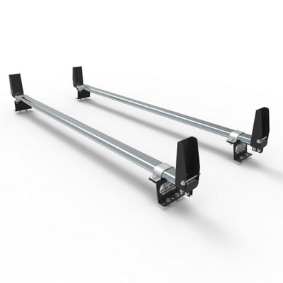 B&Q -  Ford Transit Custom Roof Rack 2 Bar System With Load Stops 2013 To 2024 (Fits Gen1 Standard H1 Roof Height) At85Ls