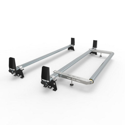 B&Q -  Peugeot Expert Roof Rack 2 Bar System With Roller And Loadstops 2016 Onwards Vans At127Ls+A30