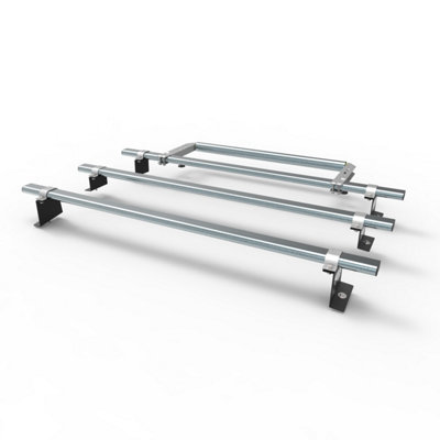 B&Q -  Citroen Berlingo Van Roof Rack 3 Bars With Rear Roller Kit 2008-2018 Vans At65+A30