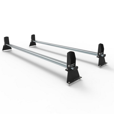 B&Q -  Renault Trafic Van Roof Rack System With Load Stops For 2014 Model Onwards Vans 2 Bar System At114Ls