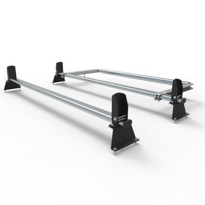 B&Q -  Renault Trafic Roof Rack 2 Bar System With Roller And Loadstops 2014 Onwards Vans At114Ls+A30
