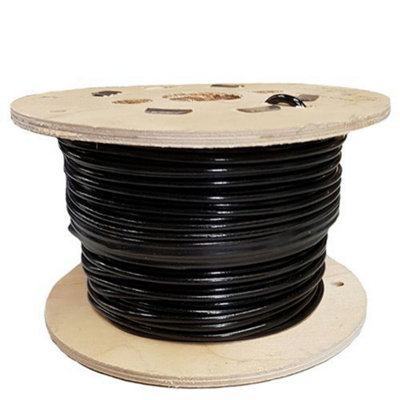 3mm- 4mm Black Pvc-Coated 7X7 Galvanised Steel Wire Rope Cable100 Metre Reel from B&Q