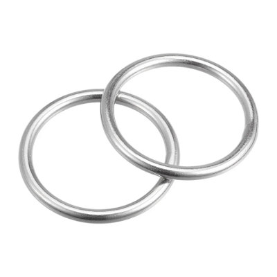 (2-Pack) 20mm X 100mm Stainless Steel Round Ring O Ring Marine Grade Mooring Ring