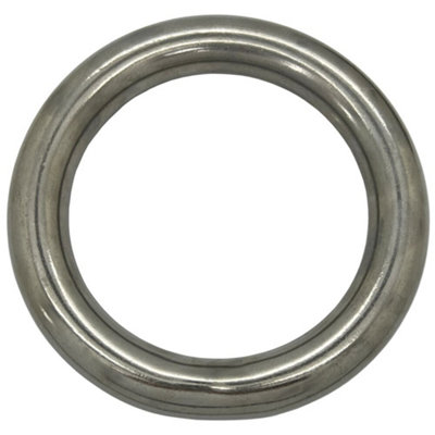 (20-Pack) 8mm X 50mm Stainless Steel Round Ring O Ring Marine Grade Mooring Ring