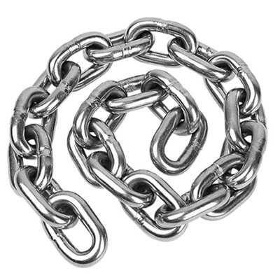 4mm Stainless Steel Short Link Chain5 Metres Din766 800Kgs Mbl from B&Q