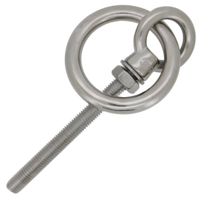 12mm X 120mm Stainless Steel Metric Thread Ring Eye Bolt / Ringbolt A4 Marine Grade from B&Q