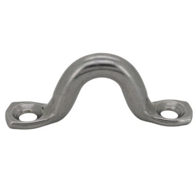 8mm A4 Marine Stainless Steel Wire Eye Lacing Strap W/ Screws from B&Q