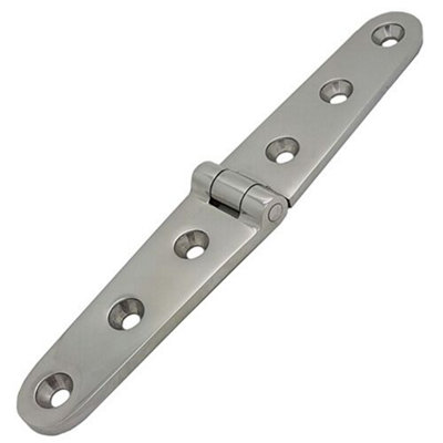 160mm X 27mm Stainless Steel Long Strap Hinge With Screws A4 Marine Grade from B&Q
