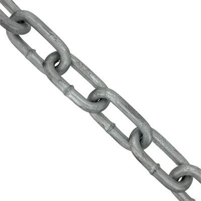 5 Metres 4mm X 19mm Galvanised Mild Steel Commercial Chain from B&Q
