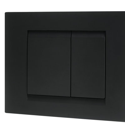 FixTheBog Wirquin Essential Dual Flush Plate Black Touch (55722889) from B&Q