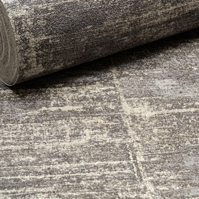 Sophie Laurence Plain Grey Textured Wallpaper Gold Metallic Heavyweight Free Match Paste Wall from B&Q