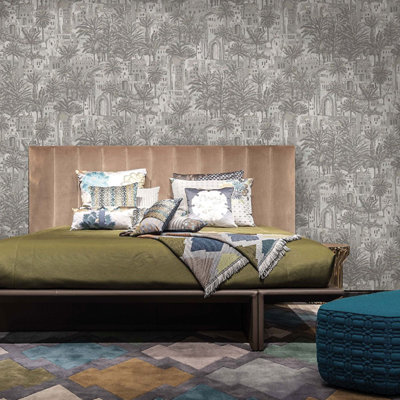 Muriva Grey Plain Paste The Wall Wallpaper 65832 - Grey - Image 4
