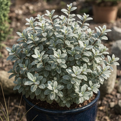  - Pittosporum Silver Ball Compact Evergreen Shrub 3L Pot