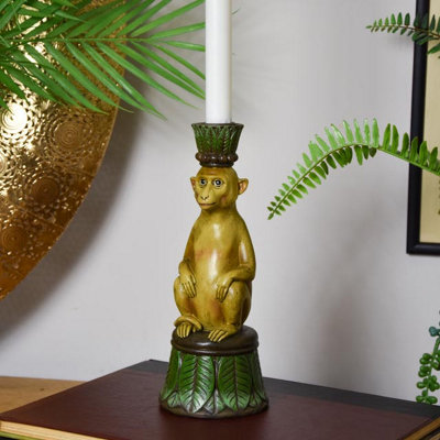 Madison & Mayfair Playful Sitting Monkey Candlestick from B&Q