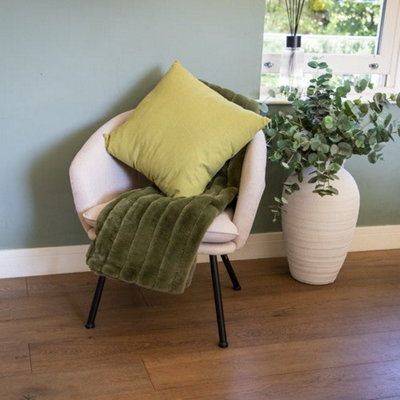 Madison & Mayfair Green Square Large Sized Cushion from B&Q