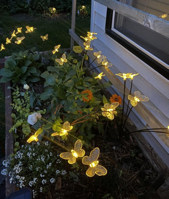 Bright Zeal Solar Butterfly Lights4 PackSwaying Firefly Garden Decor from B&Q