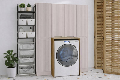 Impact Furniture Washing Machine Cabinet Bathroom Laundry Utility 140Cm Cupboard Storage Set Nova from B&Q