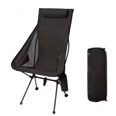  - Portable Folding Camping Chair With Headrest  Lightweight Aluminum