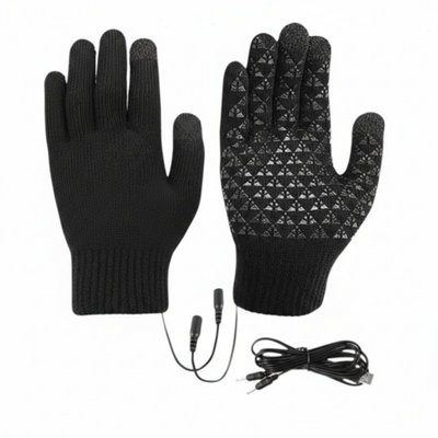 Electric Heated Gloves Outdoor Riding Skiing Usb Heated Gloves from B&Q