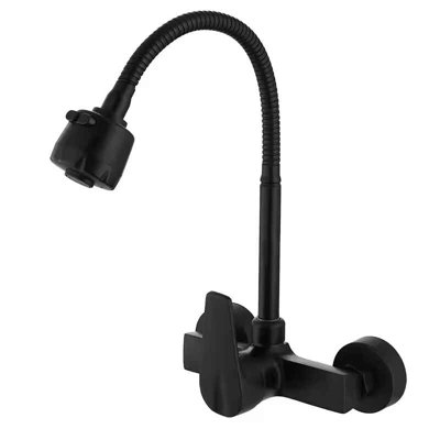 Kitchen Faucet Wall Mount 2 Function Hot And Cold Water Sink Faucet 360 Degree Rotating