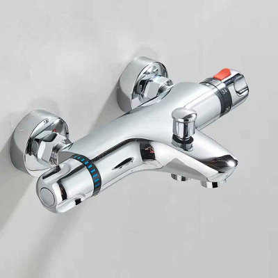 Thermostatic Shower Faucets Set Bathroom Thermostatic Mixer Tap Bathroom Mixer from B&Q