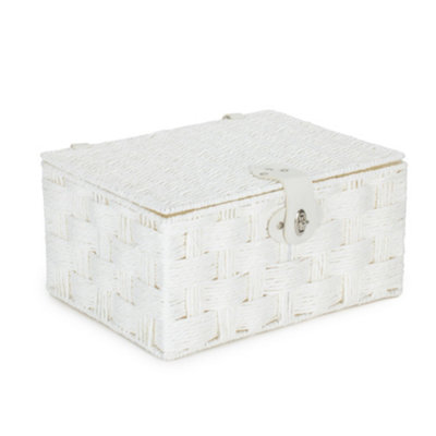 Red Hamper Medium Twisted White Paper Rope Storage Basket from B&Q