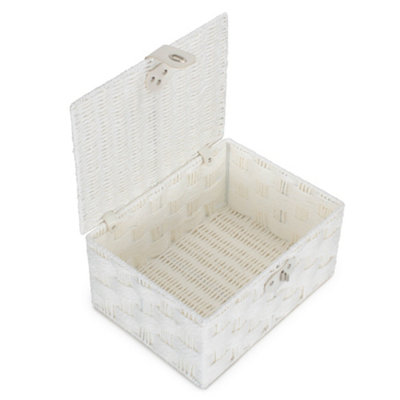 Red Hamper Large Twisted White Paper Rope Storage Basket from B&Q