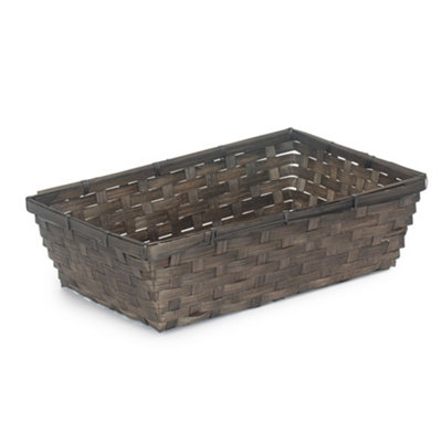 Red Hamper Large Black Painted Bamboo Serving Tray from B&Q