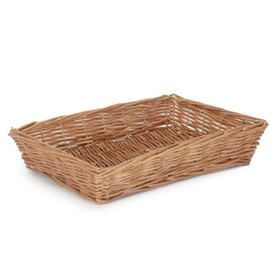 Red Hamper Large Tapered Wicker Rectangular Tray from B&Q